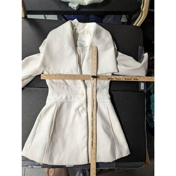 Jessica Simpson Winter White Peacoat Women's Extra Small - Picture 5 of 5